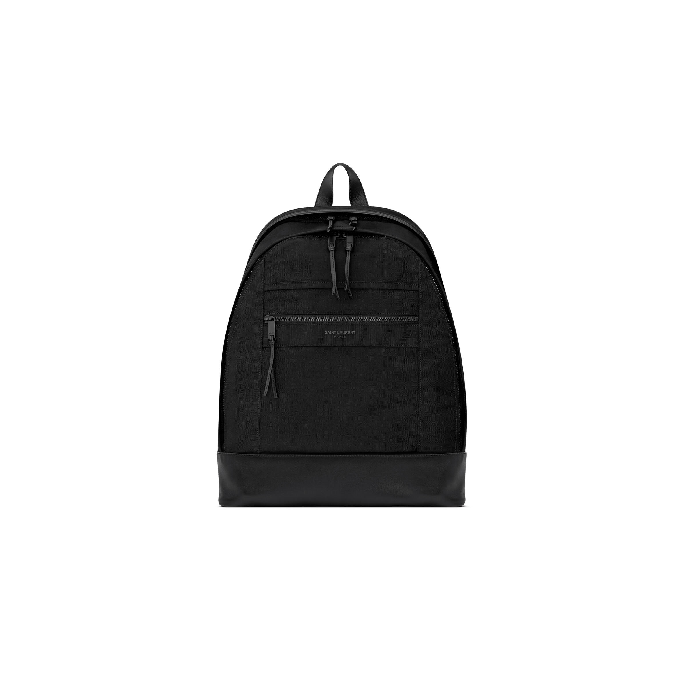 Y51 CITY BACKPACK IN NYLON CANVAS AND LEATHER 821007FAEEF1000 (42*32*14cm)